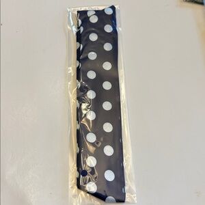 Dark Blue White Polka Dots